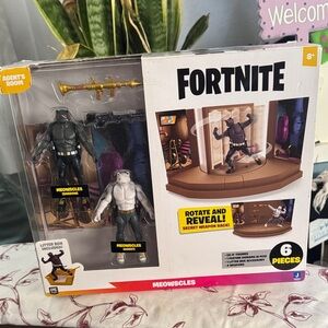 Fortnite Meowscles Action Figure Set - Black and White